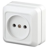 Розетка 1гн о/п б/з 16А 220В белая ЭРА Intro Quadro (Б0053774)