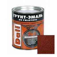 Эмаль Грунт молотковая DALI коричневая, 0,75л (6)