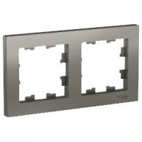 Рамка 2-ая (универс) Сталь AtlasDesign ATN000902 (5/20)