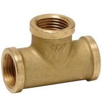 Тройник 1 1/4"х1/2"х1 1/4" внут.-внут.-внут. латунь