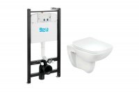 ПЭК ROCA DEBBA NEW rimless(унитаз подв.+инст.+сиденье SLIM),без кнопки,7.8931.0.497.0