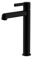 Смеситель для раковины VODA Column Black,высокий, без дон/кл, арт. CLM25B