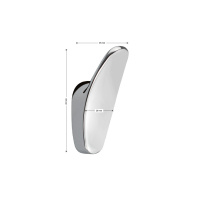 Крючок одинарный лодочка, цвет ХРОМ GFmark 79115-C