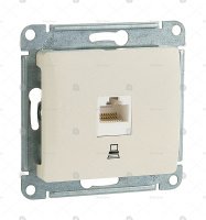 Розетка комп с/п 1гн Крем Glossa GSL000281K(10/160) купить в каталоге интернет магазина СМИТ с доставкой по Улан-Удэ