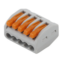 Клемма соединительная 5-ти проводная с рычажком DYNEL