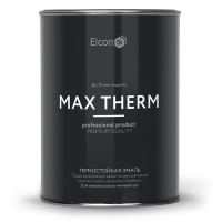 Эмаль термостойкая Elcon Max Therm черная 1200С, 0,8кг (12)