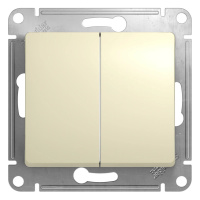 Выключатель 2 кл с/п Крем Glossa GSL000251 (20/160)