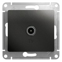 Розетка TV с/п Антрацит Glossa GSL000792 проход (10/160)
