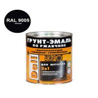 Эмаль Грунт 3 в 1 DALI черная RAL9005, 2л (3)