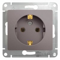 Розетка 1гн с/п с з/к Платина Glossa GSL001243 (20/160) купить в каталоге интернет магазина СМИТ с доставкой по Улан-Удэ