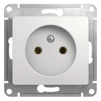 Розетка 1гн с/п б/з Белый Glossa GSL000141 (20/160)