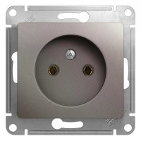 Розетка 1гн с/п б/з Платина Glossa GSL001241 (20/160)
