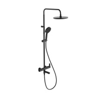 Душевая система KERAMA MARAZZI FONTE,с пов.изливом, черный матовый,FO.202.KM.BLK.M