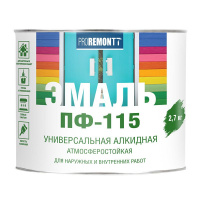 Эмаль ПФ-115  PROREMONTT 2,7 кг ярко-зеленая (3) купить в каталоге интернет магазина СМИТ с доставкой по Улан-Удэ