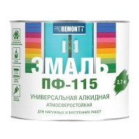Эмаль ПФ-115  PROREMONTT 2,7 кг коричневый (3) купить в каталоге интернет магазина СМИТ с доставкой по Улан-Удэ
