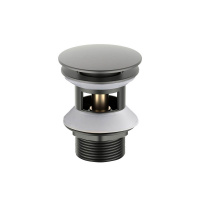 Донный клапан AQUATEK AQ6002BGM,Push-open с переливом, крышка круглая, оружей