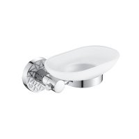 Мыльница стекло, с белой мозаикой (3207) GFmark