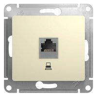 Розетка комп с/п 1гн Крем Glossa GSL000281K(10/160)